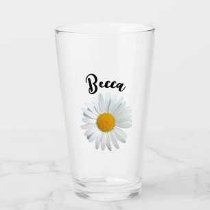 Munt Uitstekende Witte Madeliefjes Bloem Gepersona Glas