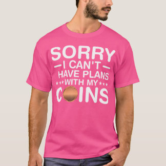 Munt verzamelen Ik heb plannen met mijn munten Gra T-shirt