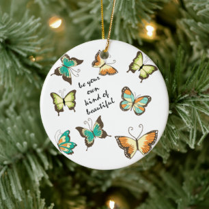 Munt Wees je eigen mooie vlinders Keramisch Ornament