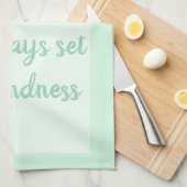 Munt - Wit Theedoek (Quarter Fold)