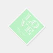 Munt, Witte LOVE servetten (Hoek)