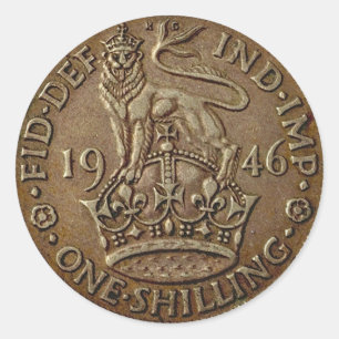 Munten 1 ronde sticker