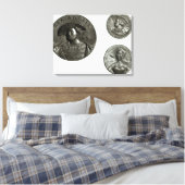 Munten die Henry VIII en Anne Boleyn afbeelden Canvas Afdruk (Insitu (Slaapkamer))