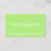 Munten groen en chocoladestrepen visitekaartje (Achterkant)