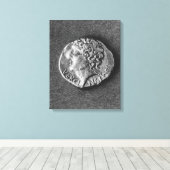 Munten met de beeltenis van de Vercingetorix Canvas Afdruk (Insitu (Houten vloer))