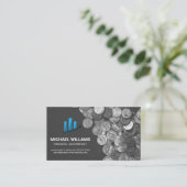 Munten | staafgrafiek visitekaartje (Staand voorkant)