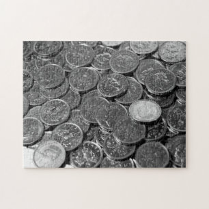 Munten uit 5 pence uit het Verenigd Koninkrijk Jig Legpuzzel