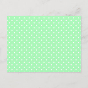 Muntgroen en wit stippenpatroon briefkaart