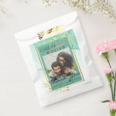 Muntgroen Gouden TROUW Alcohol Ink Abstract Bedankzakje (Gezegeld)