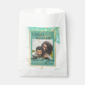 Muntgroen Gouden TROUW Alcohol Ink Abstract Bedankzakje (Voorkant)