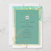 Muntgroen Gouden TROUW Alcohol Ink Abstract Kaart (Achterkant)