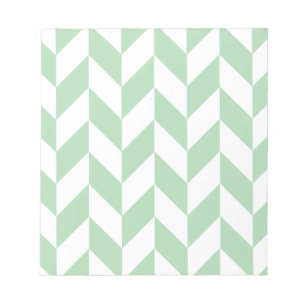 Muntgroen Herringbone Patroon Notitieblok