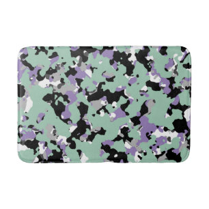 Muntgroen & paarse camouflage Camo print Badmat
