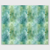 Muntgroene Abstracte Kerst Cadeaupapier (Vlak)