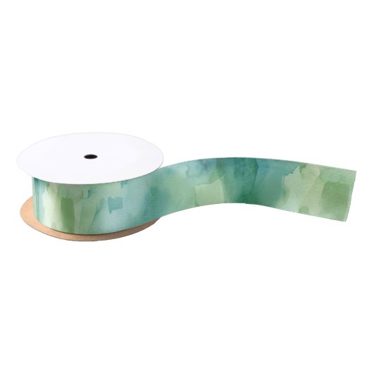 Muntgroene Abstracte Kerst Lint (Spoel)