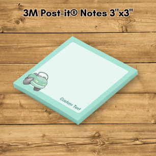 Muntgroene Cartoon Auto Post-it® Notes