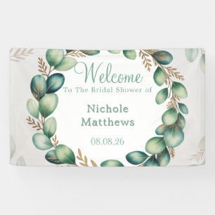 Muntgroene en saliegroene Eucalyptus Bruidsdouche Spandoek