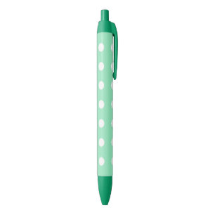 Muntgroene kleur witte stippen landelijke sjabloon rode inkt pen