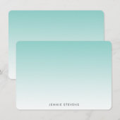 Muntgroene Ombre Persoonlijk Geschenkartikelen Notitiekaartje (Voorkant / Achterkant)