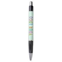Muntgroene pen met zwarte inkt Aangepast logo Bedr