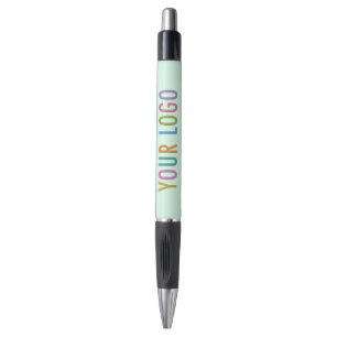 Muntgroene pen met zwarte inkt Aangepast logo Bedr
