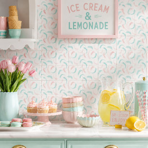 Muntige Twirls en Blush Whirls Speels Tegeltje