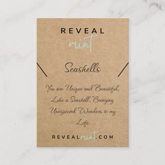 muntsoort onthullen visitekaartje (Voorkant)