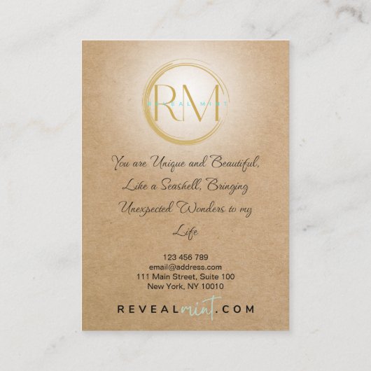 muntsoort onthullen visitekaartje (Achterkant)