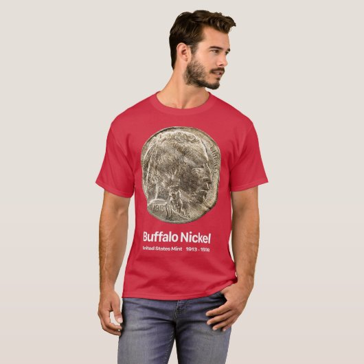 Muntverzamelaar Buffalo Nikkel T-shirt (Voorkant volledig)