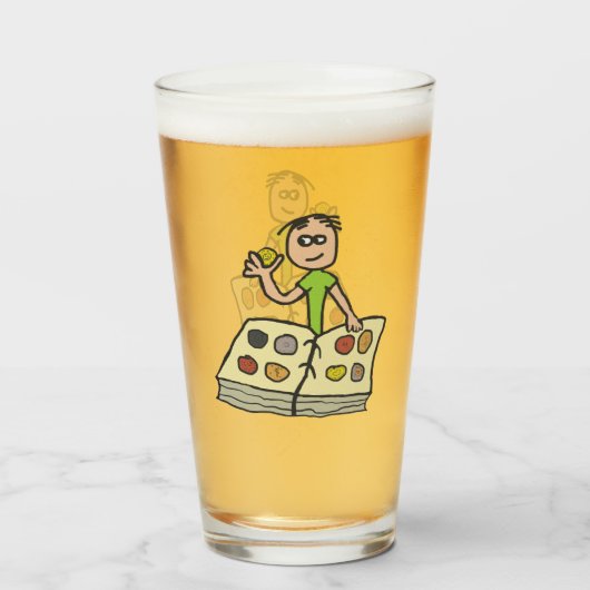 Muntverzamelaar Numismatist Glas (Voorkant gevuld)