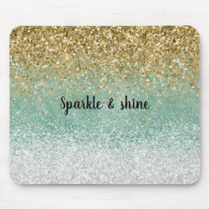 Muntwit Glam Goud Glitter Muismat