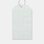 Muntwit Vrede Liefde Kerstmis Cadeaulabel (Achterkant)