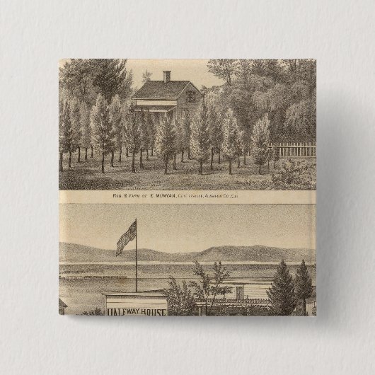 Munyan, Armstrong, Kapp eigenschappen Vierkante Button 5,1 Cm (Voorkant)