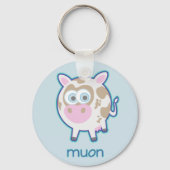 Muon Particle Koe Sleutelhanger (Voorkant)