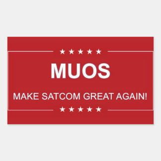 MUOS: MAAK SATCOM WEER GEWELDIG RECHTHOEKIGE STICKER