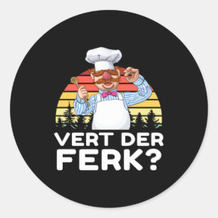Muppet Show Zweedse kok vloek nieuw grappig Stic Ronde Sticker