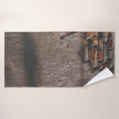Mur avec briques cassées (Serviette de bain)