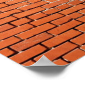 Mur de briques avec votre nom sur elle Poster rect (Coin)
