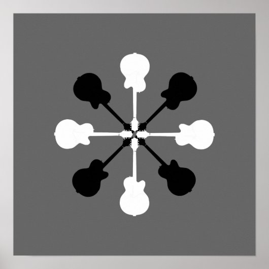 mur de décoration musicale pour un guitariste (Devant)