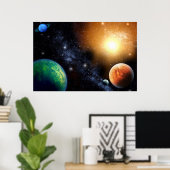 Mur de l'espace extra-atmosphérique Mural Poster B (Bureau à domicile)