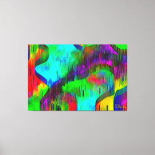 "Mur d'eau" Toile étirée 3 empilée 60" x 40"