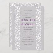 MUR D'ÉTOILE BLANC Faire-part de mariage juive (Devant / Derrière)