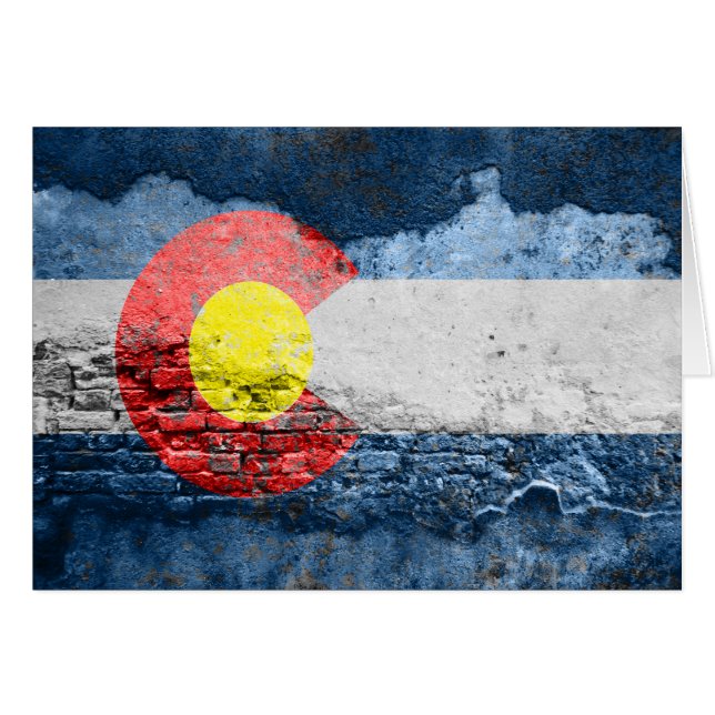 mur en brique du drapeau colorado (Devant horizontal)