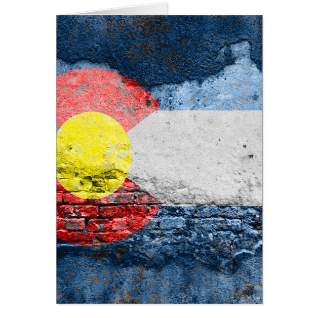 mur en brique du drapeau colorado (Devant)