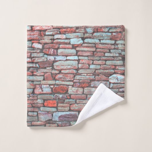Mur en brique rouge (Gant de toilette)
