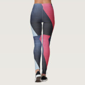 Mur en briques rouge noir et gris Leggings d'impre (Dos)