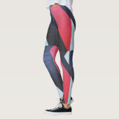 Mur en briques rouge noir et gris Leggings d'impre (Gauche)