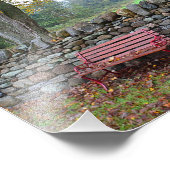 Mur En Pierre En Automne Photo Imprimer (Coin)