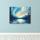 Mur en toile de haute qualité Aurora Borealis (Insitu (Plancher de Bois))
