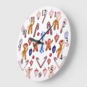 Mur horloge doux Noël (Angle)